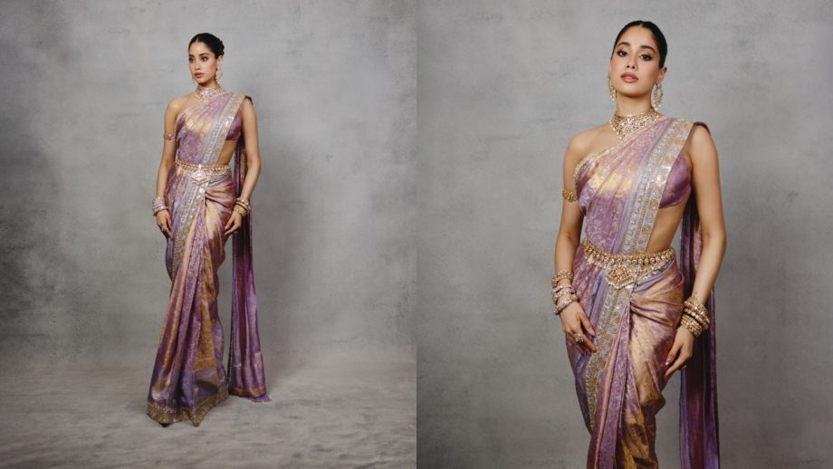 Janhvi Kapoor in a Custom Manish Malhotra Banarasi Saree for Anshula Kapoor and Rohan Thakkar's Wedding Reception 1