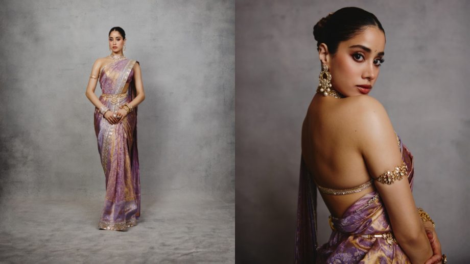 Janhvi Kapoor in a Custom Manish Malhotra Banarasi Saree for Anshula Kapoor and Rohan Thakkar's Wedding Reception 1