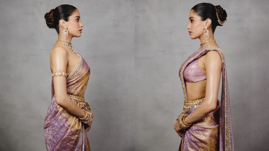 Janhvi Kapoor in a Custom Manish Malhotra Banarasi Saree for Anshula Kapoor and Rohan Thakkar's Wedding Reception 1