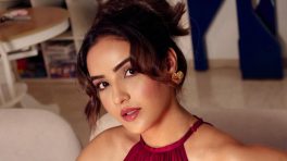 Jasmin Bhasin Serves Burgundy Mini Dress Glam