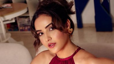 Jasmin Bhasin Serves Burgundy Mini Dress Glam