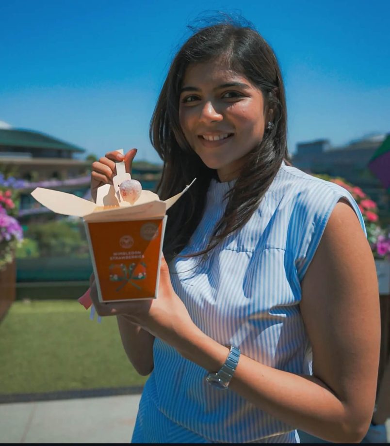 Kalyani Priyadarshan Summer Style in a Dreamy Powder Blue Dress at Wimbledon 1