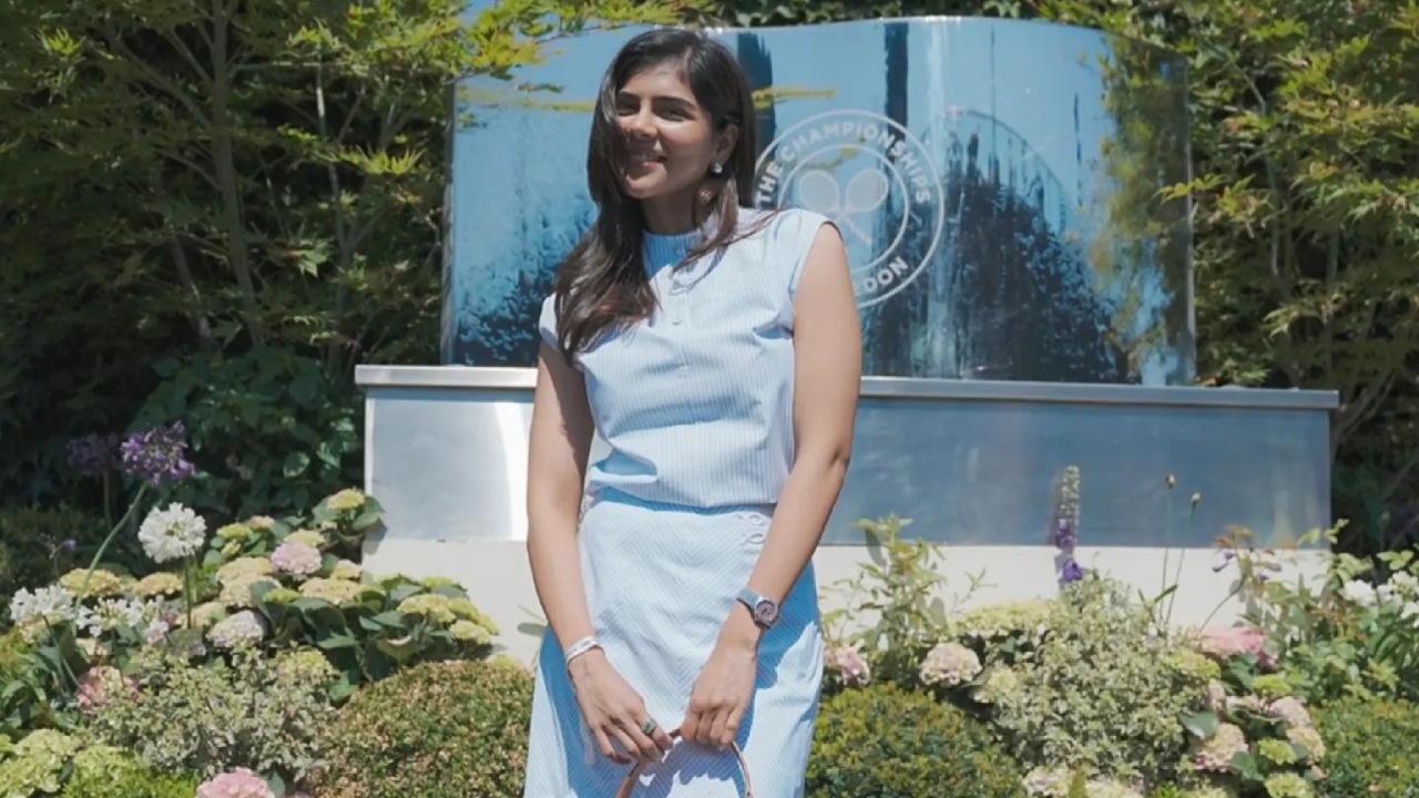 Kalyani Priyadarshan Summer Style in a Dreamy Powder Blue Dress at Wimbledon 1