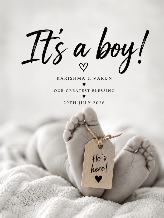 Karishma Tanna–Varun Bangera Welcome Baby Boy On Guru Purnima, Vikrant Massey, Dia Mirza & Others React 1