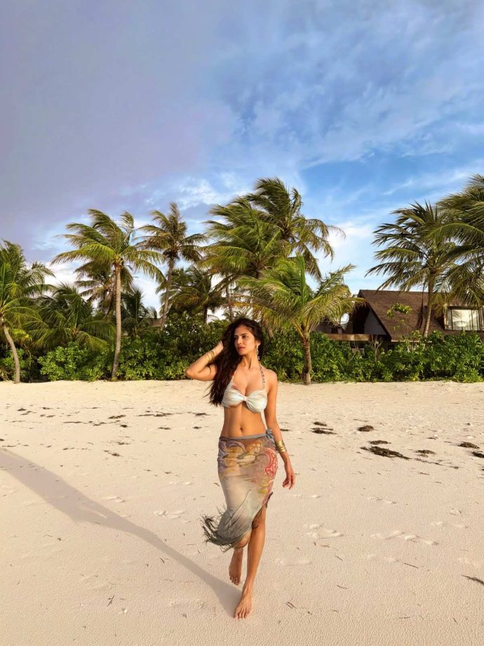 Malavika Mohanan Serves Beach Glam in a Chic Bikini and Sheer Sarong 1