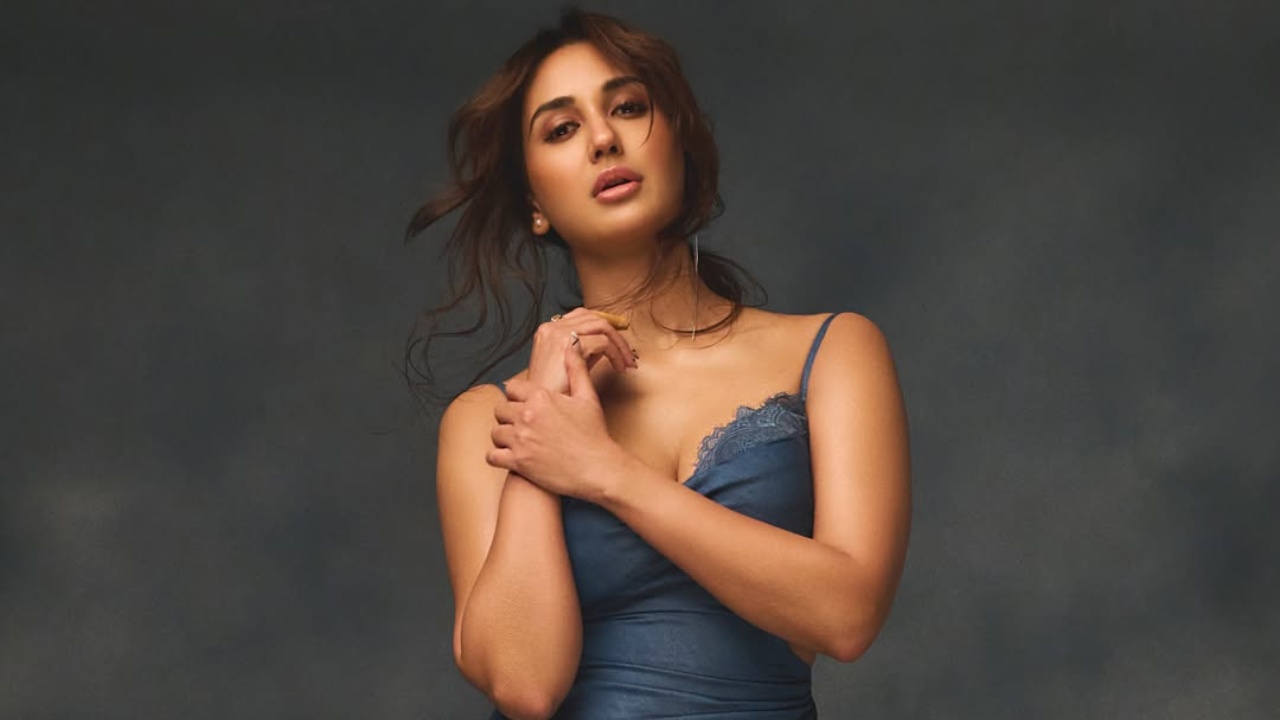 Nikita Dutta Sets Style Goals, Blue Satin Slit Dress Glam 1