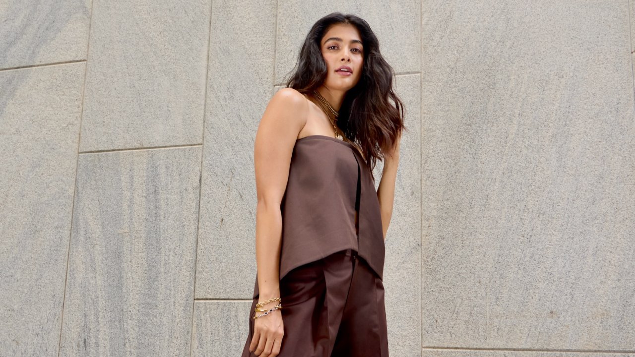 Pooja Hegde Serves Chic Brown Co-Ord Set Fashion 1