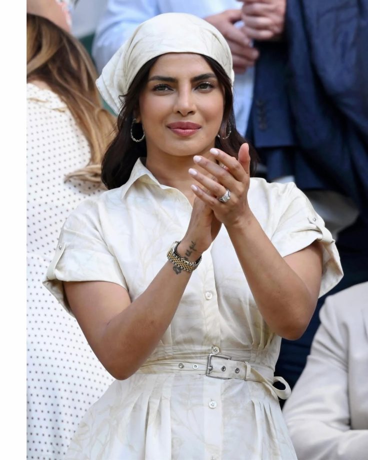 Priyanka Chopra Jonas' Rolex Adds a Luxe Touch to Wimbledon Look 1