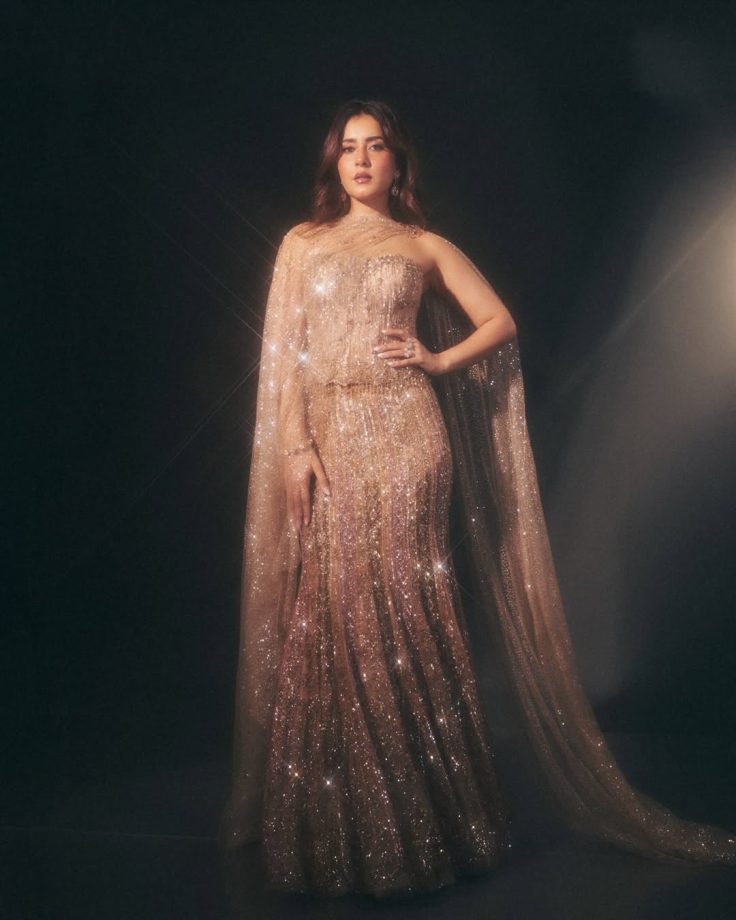 Raashii Khanna Sparks Golden Fashion Fever 1