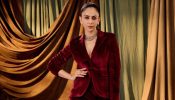 Rakul Preet Singh Burgundy Velvet Look Turns Heads
