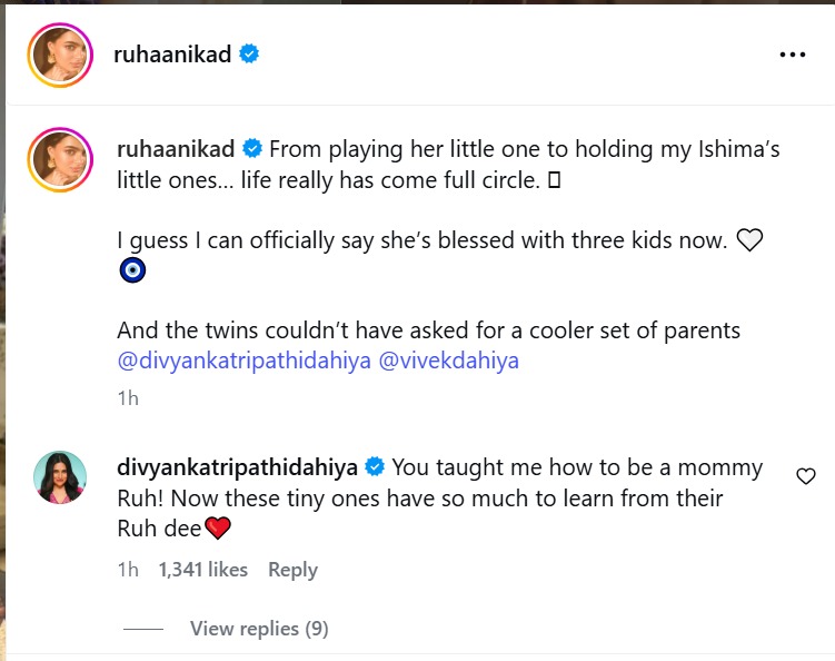 Ruhaanika Dhawan Meets Divyanka Tripathi And Vivek Dahiya’s Twins, Says ‘Life Has Come Full Circle’ 1