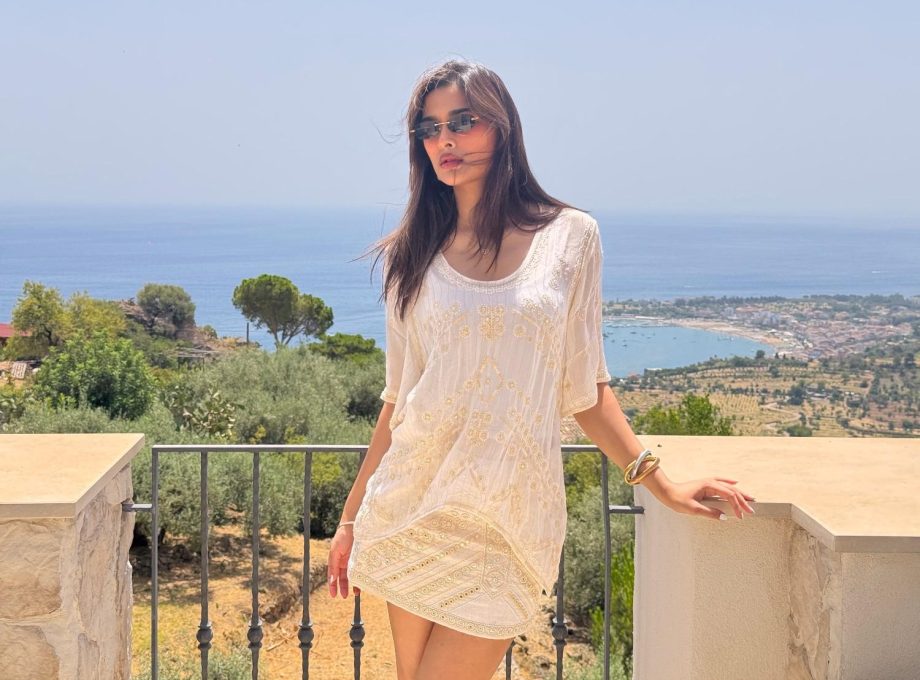Saiee Manjrekar Stuns White Mini Dress Summer Look 1