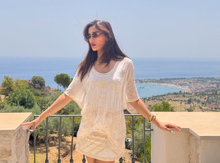Saiee Manjrekar Stuns White Mini Dress Summer Look 1