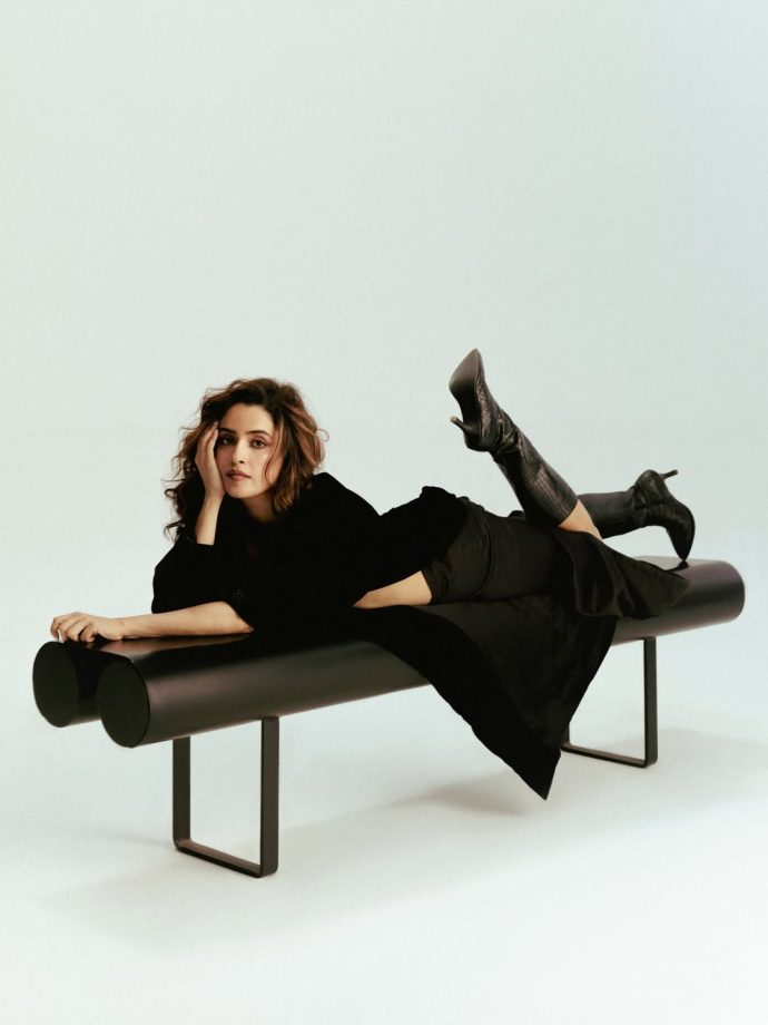 Sanya Malhotra Makes a Daring Style Statement in a Black Lace Dress 1