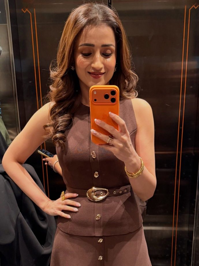 Trisha Krishnan Masters Power Dressing Chic Chocolate Brown Co-ord 1
