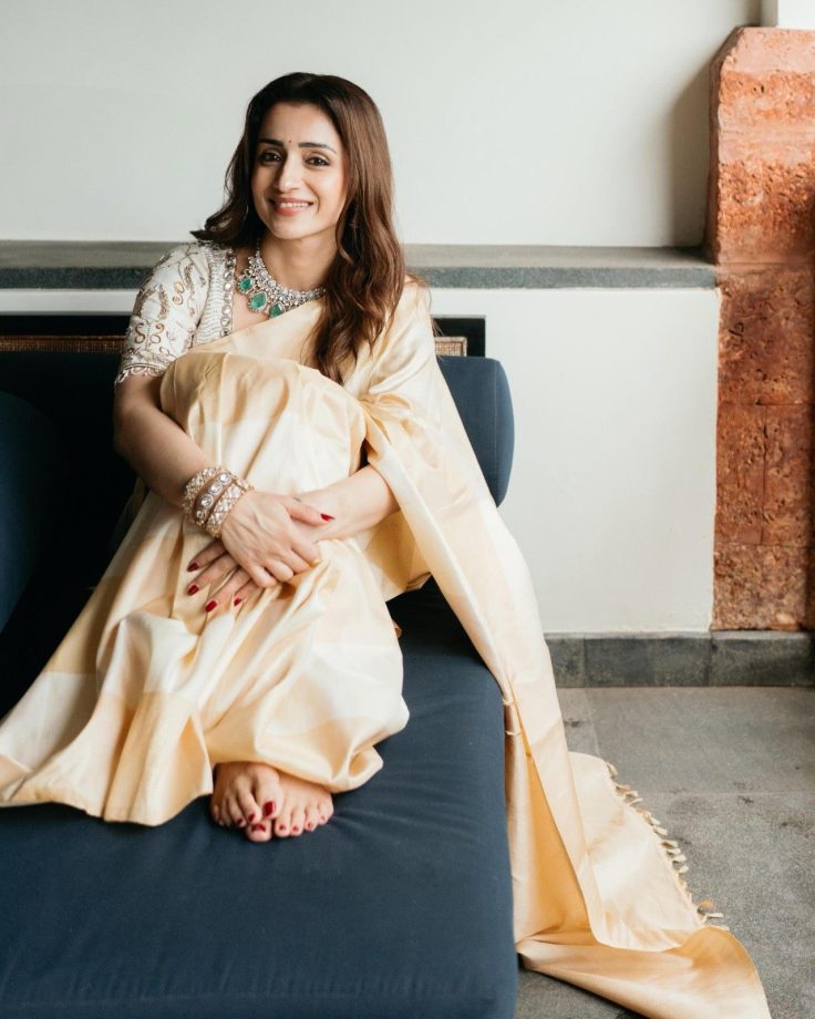 Trisha Krishnan's Fashion Game Is Unmatched in a Fiery Red Gown and Chic Off-White Saree 1