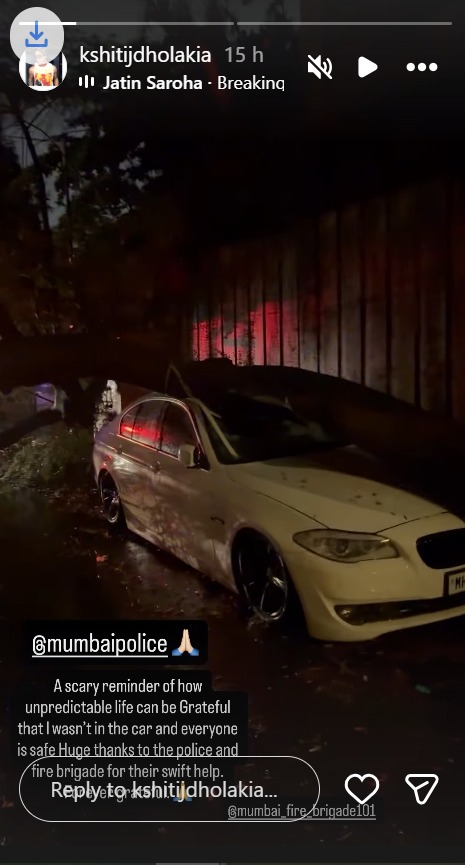 TV News: Seher Hone Ko Hai BTS, Kyunki Saas Bhi Kabhi Bahu Thi Completes 26 Years To A Tree Falling On Naagin 7 Fame Kshitij Dholakia's Car 1