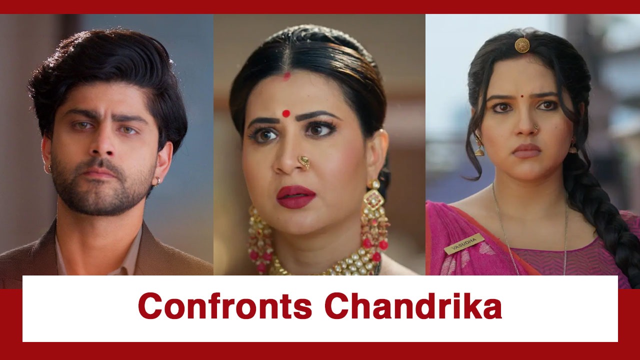 Vasudha Upcoming Twist; OMG!! Dev confronts Chandrika; decides to close Vasudha's business 1