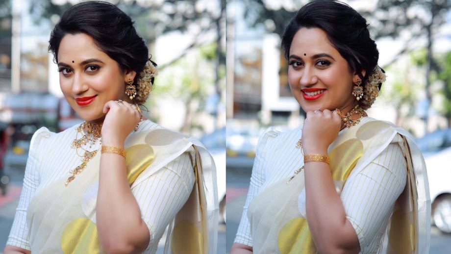 4 Kasavu Saree Looks by Miya George for Your Onam Wardrobe 1