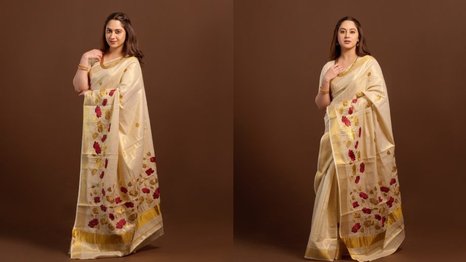 4 Kasavu Saree Looks by Miya George for Your Onam Wardrobe 1