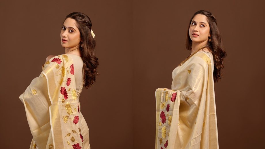 4 Kasavu Saree Looks by Miya George for Your Onam Wardrobe 1