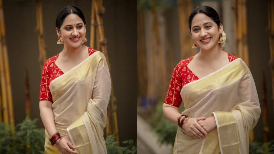 4 Kasavu Saree Looks by Miya George for Your Onam Wardrobe 1