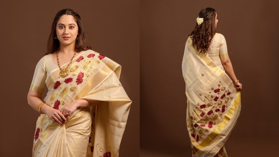 4 Kasavu Saree Looks by Miya George for Your Onam Wardrobe 1