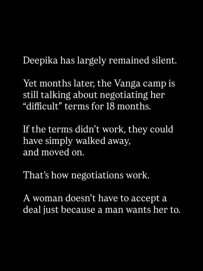 Amid Spirit Controversy, Deepika Padukone Liked Instagram Post Calling Out Sandeep Reddy Vanga—Check 1
