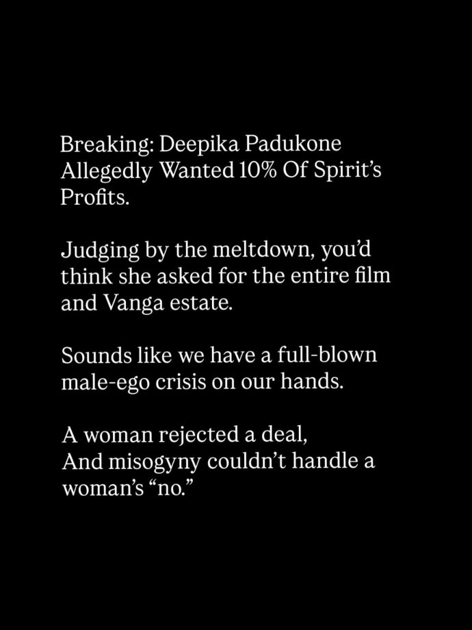 Amid Spirit Controversy, Deepika Padukone Liked Instagram Post Calling Out Sandeep Reddy Vanga—Check 1