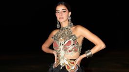 Ananya Panday Boho Glamour Embellished Black Corset-Skirt
