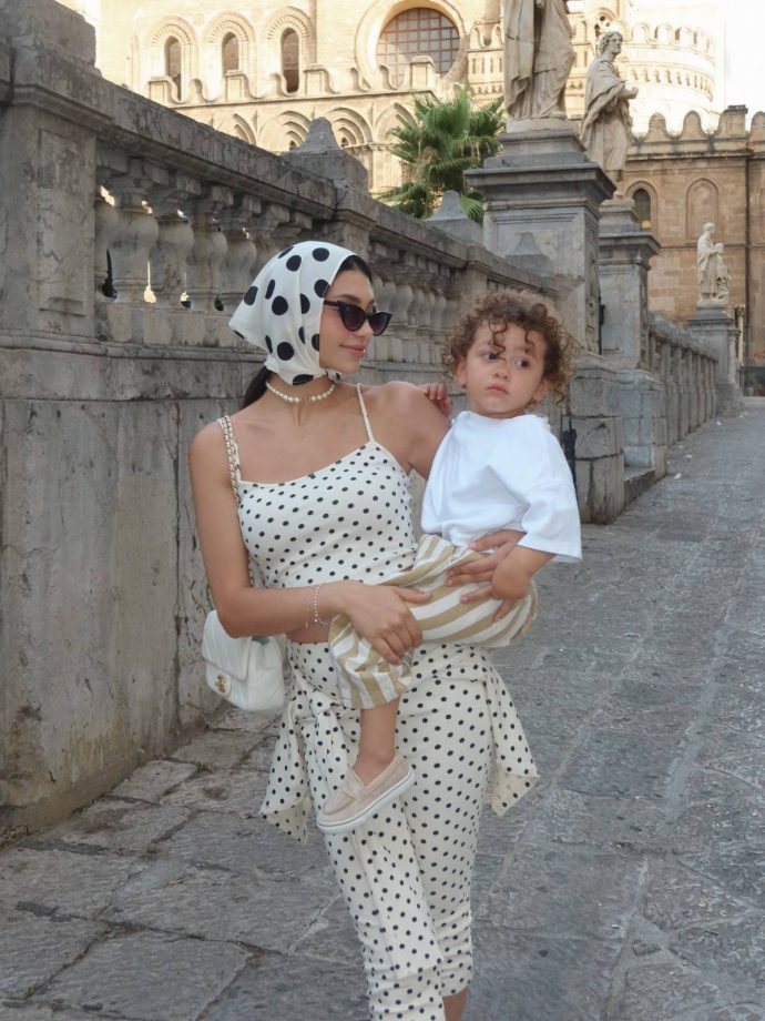 Ananya Panday’s Cousin Alanna Panday Flaunts Pregnancy Glow: Polka-Dot Dress 1
