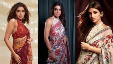 Anupama Parameswaran, Samantha Ruth Prabhu and Sreeleela: Floral Saree With Halter-Neck Blouses