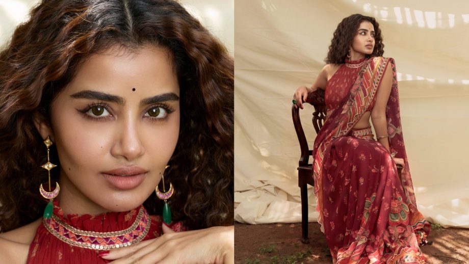 Anupama Parameswaran, Samantha Ruth Prabhu and Sreeleela: Floral Saree With Halter-Neck Blouses 1