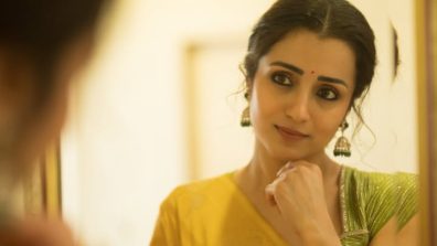 Trisha Krishnan Turns Heads in Sunshine Yellow Saree Emerald Green Blouse