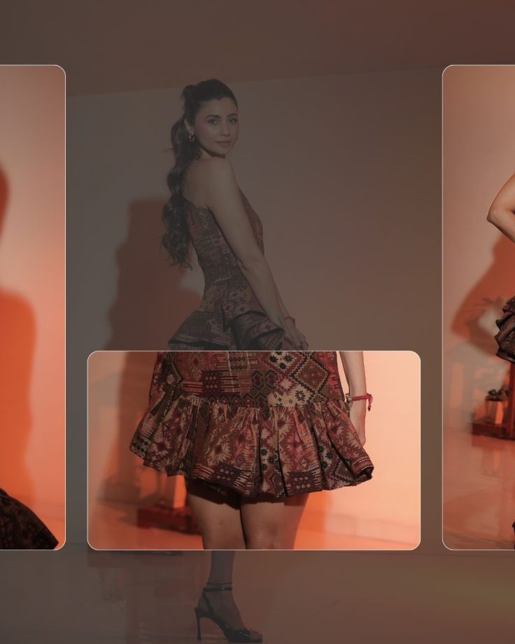 Daisy Shah Printed Ruffled Mini Dress 1