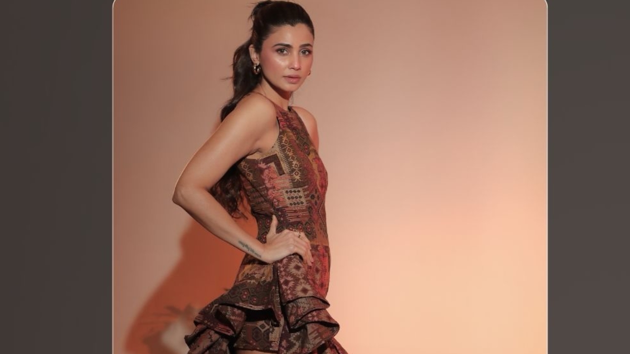 Daisy Shah Printed Ruffled Mini Dress 1