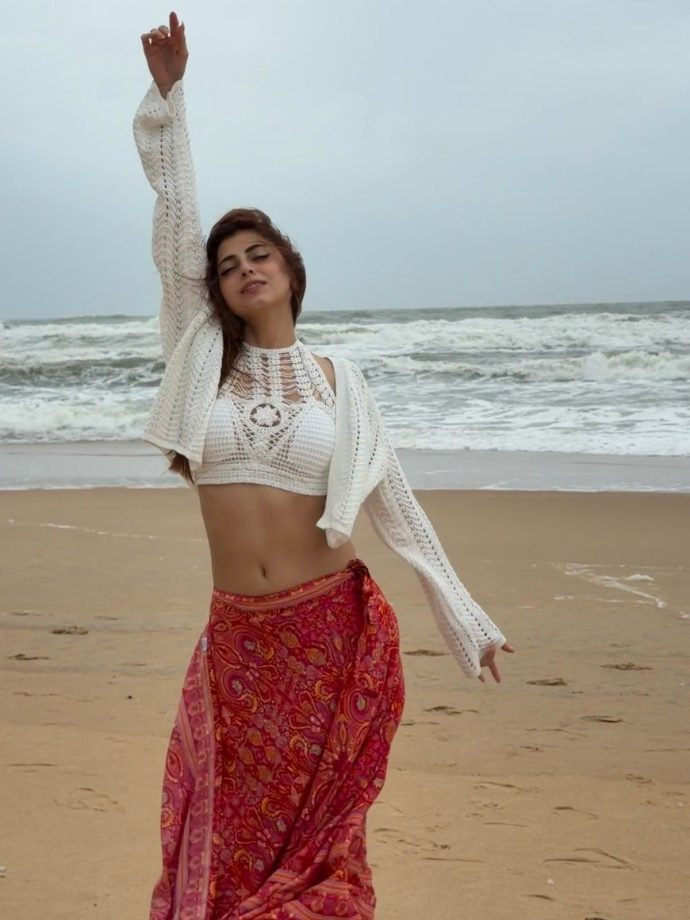 Farrhana Bhatt Beach Chic Crochet Top Boho Wrap Skirt 1