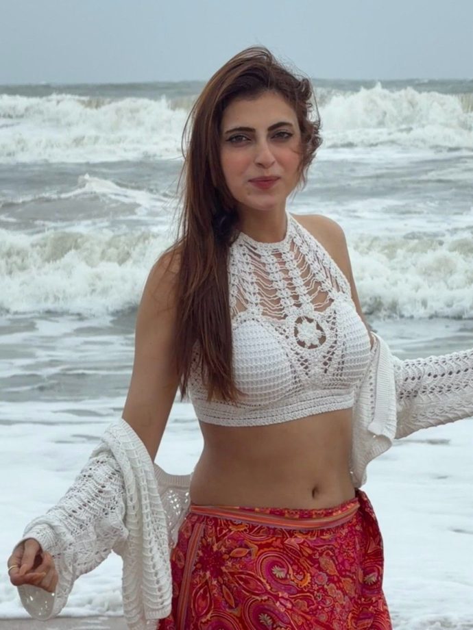 Farrhana Bhatt Beach Chic Crochet Top Boho Wrap Skirt 1