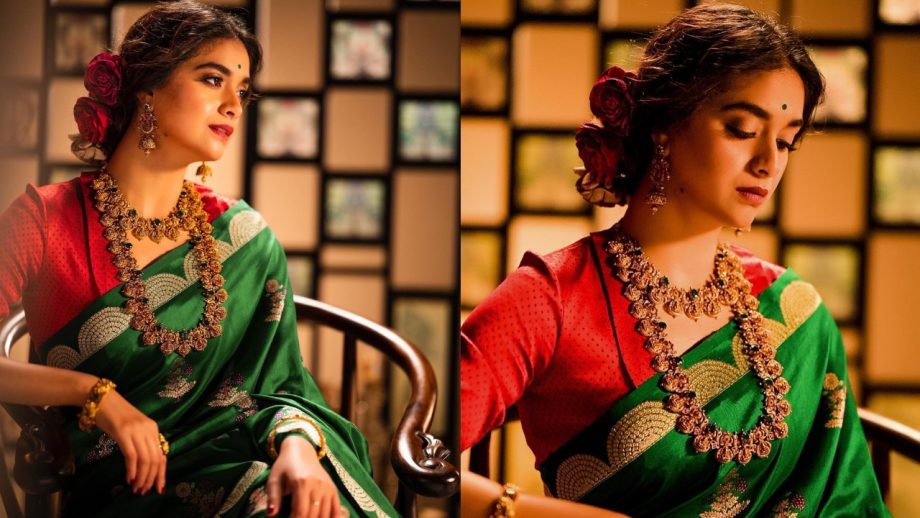 Green Color Independence Day Look Inspo: Pooja Hegde, Keerthy Suresh, Anupama Parameswaran, Samantha Ruth Prabhu 1