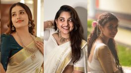 Kasavu Saree for Onam: Anumol Anukutty, Nivetha Thomas and Anna Ben Serve Festive Fashion Goals