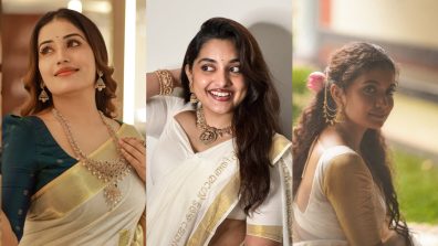 Kasavu Saree for Onam: Anumol Anukutty, Nivetha Thomas and Anna Ben Serve Festive Fashion Goals
