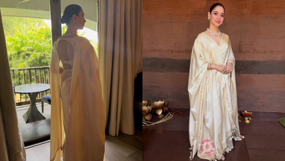 Keerthy Suresh To Tamannaah Bhatia—White Saree To Elevate The Auspicious Occasion Of Onam 1