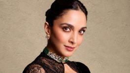 Kiara Advani Black Velvet Saree, Lace Blouse at Toxic Pre-Release Event in Hyderabad