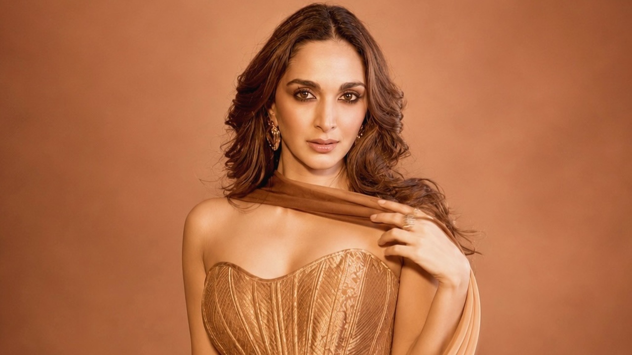 Kiara Advani’s Toxic Event Look: Golden Corset Top, Draped Saree-Style Skirt Serves Glamour 1