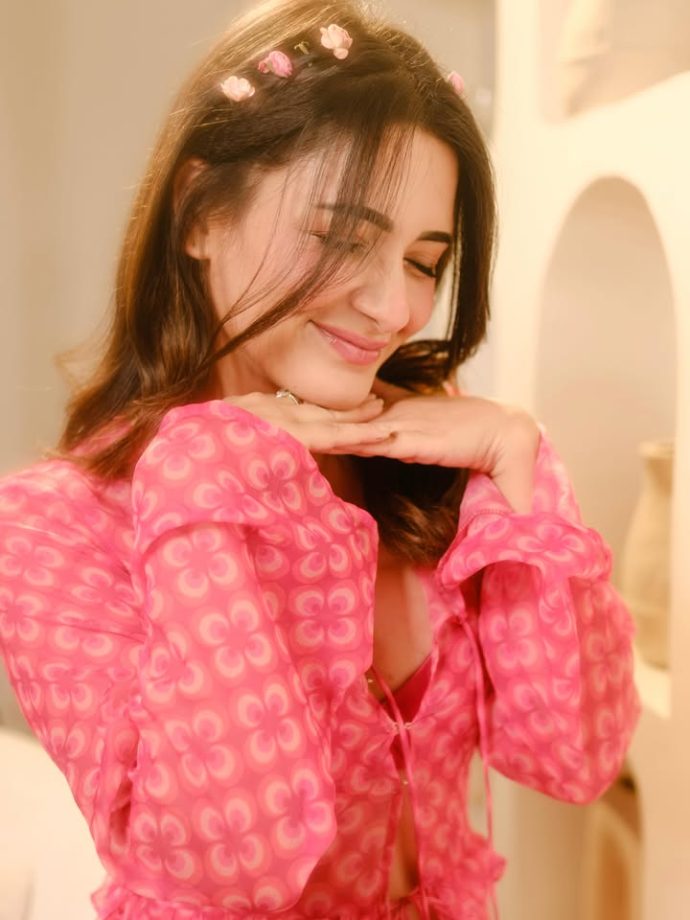 KKK 15 Shagun Sharma Bold Pink Open-Knot Dress Serves Major Glam 1