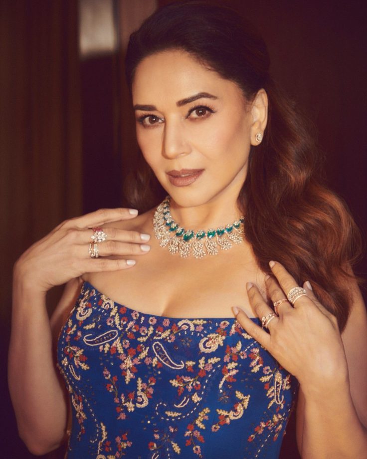 Madhuri Dixit Blue Fit Makes Evening Mood 1