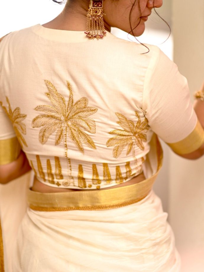 Malayalam Actress Anarkali Nazar Channels Her Desi Charm In Kasavu Half Saree—See Pics 1