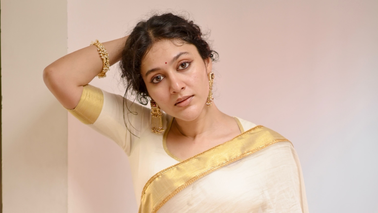 Malayalam Actress Anarkali Nazar Channels Her Desi Charm In Kasavu Half Saree—See Pics 1