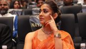 Nayanthara Stuns Custom-Made Neela Tissue Saree Toxic Trailer Launch 1