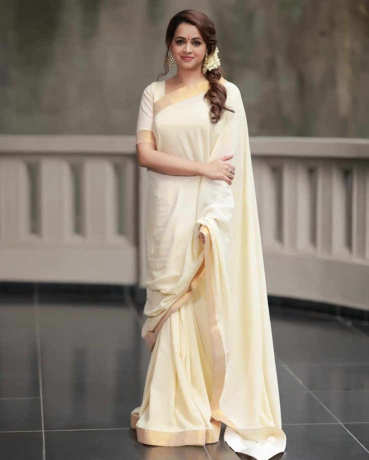 Onam 2026: Best Kasavu Saree Looks From Bhavana, Shruthi Rajanikanth and More 1